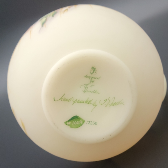 Fenton Uranium Burmese Bountiful Harvest Pitcher - Picture 6 of 6